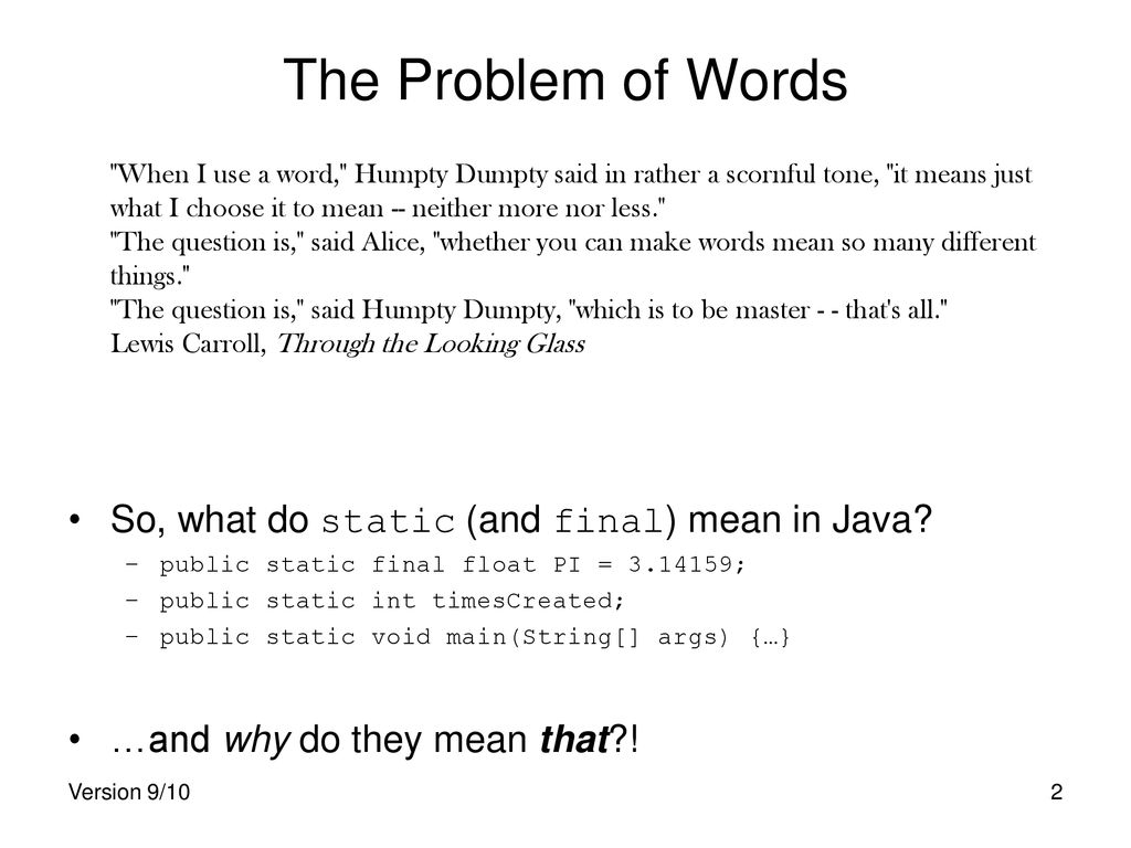 Classes and objects miscellany statics wrappers packages ppt download