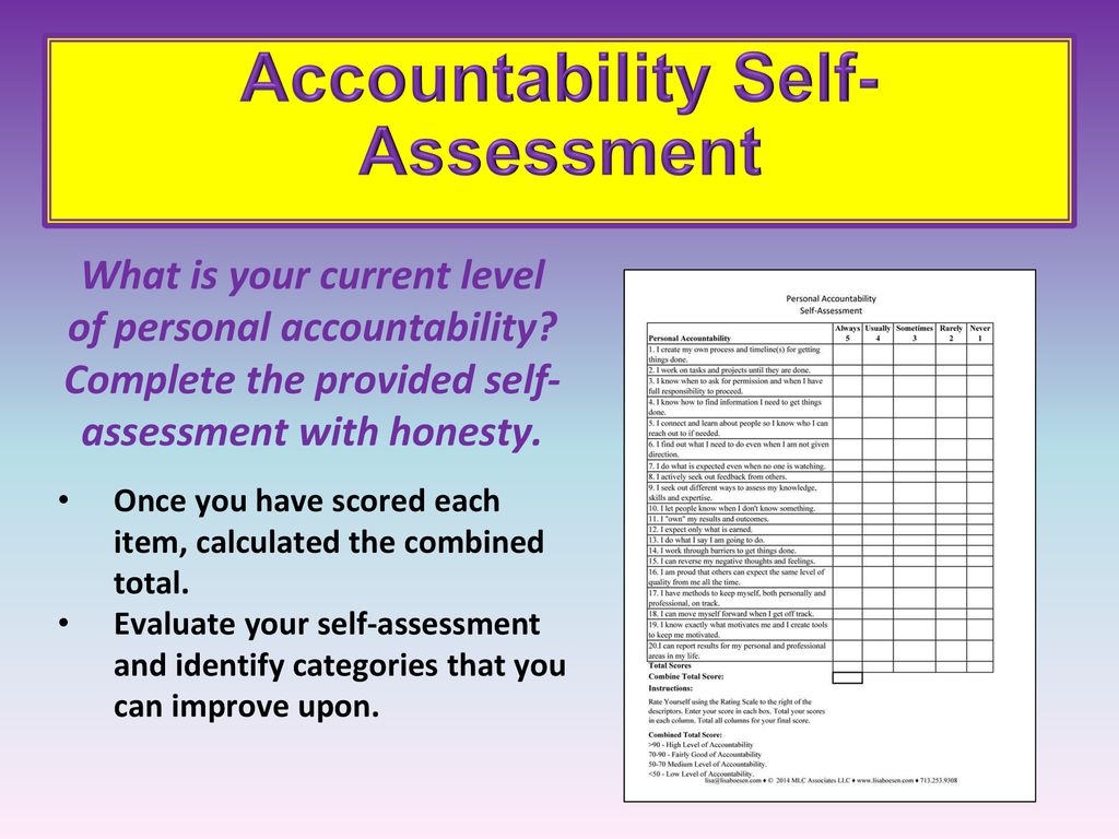 Accountability Learning Targets I Can Explain What Accountability Is Ppt Download