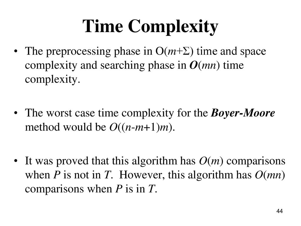 Boyer and moore algorithm ppt download