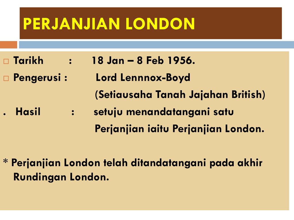 Perjanjian London 1956 Fasrbuilding