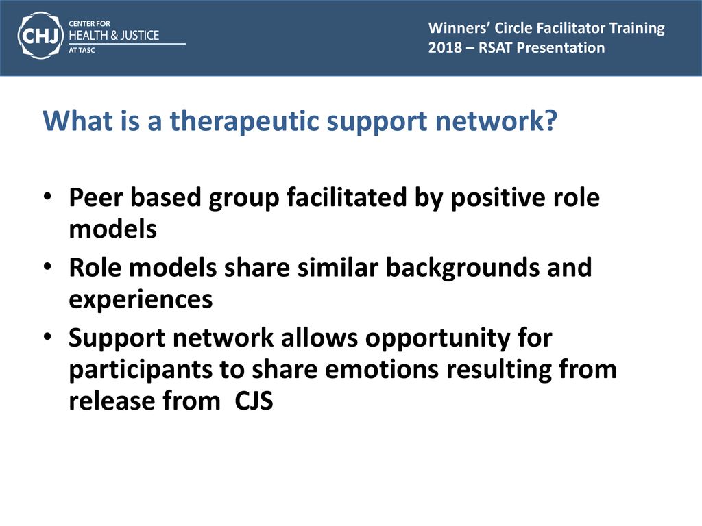 What is a therapeutic support network