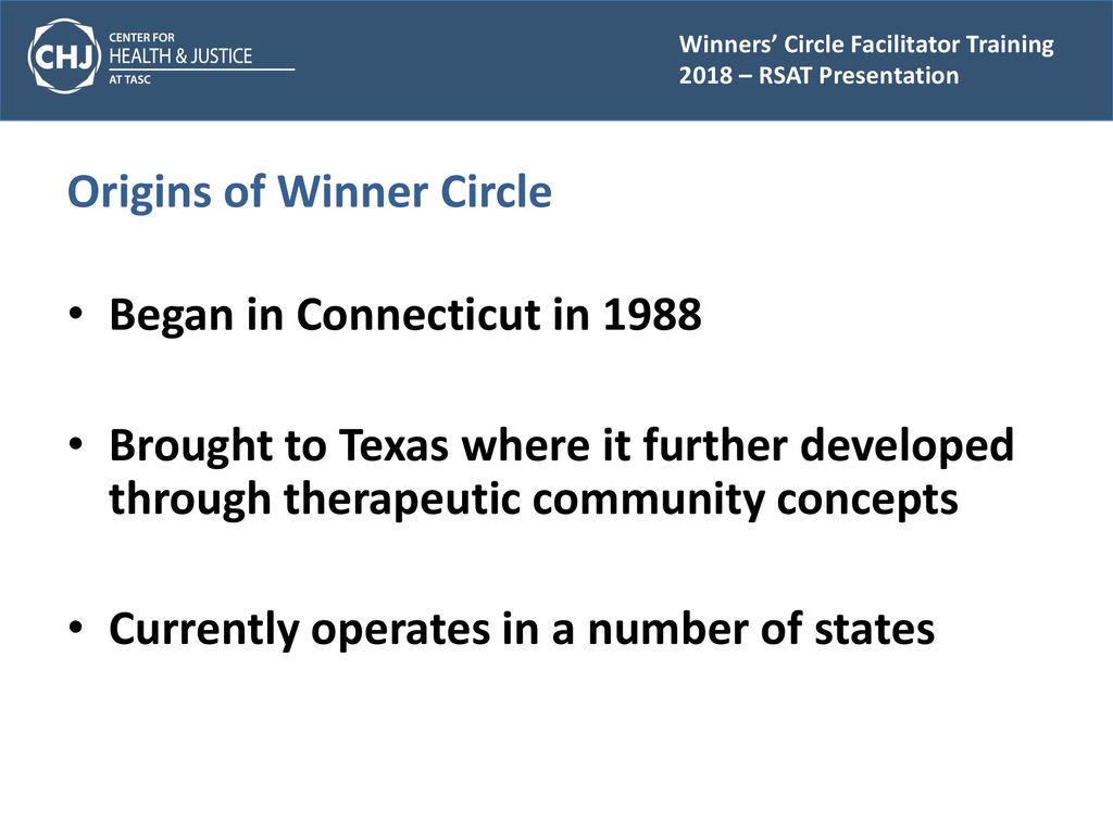 Origins of Winner Circle