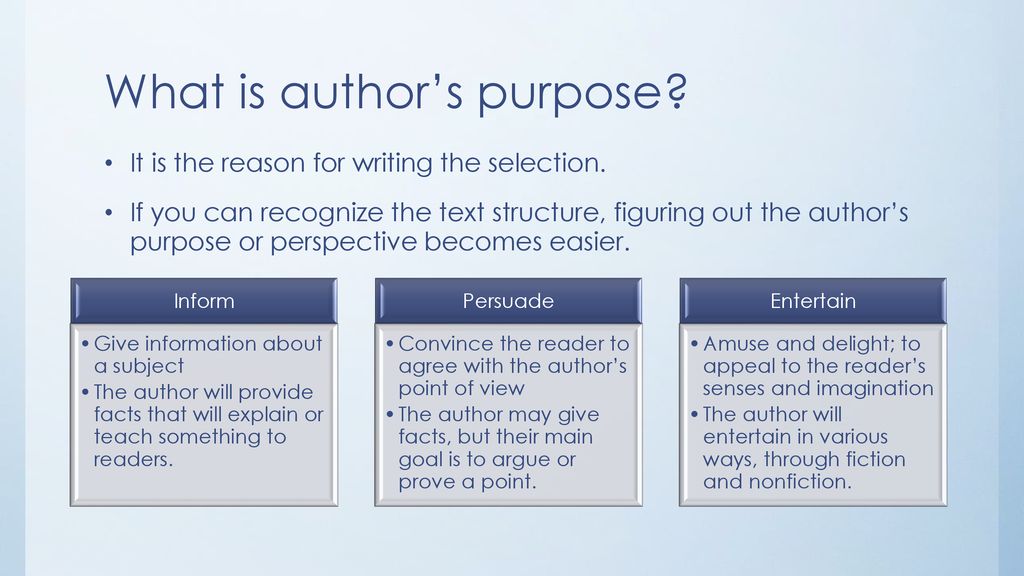 Author's Purpose  Definition, Types & Examples - Video & Lesson