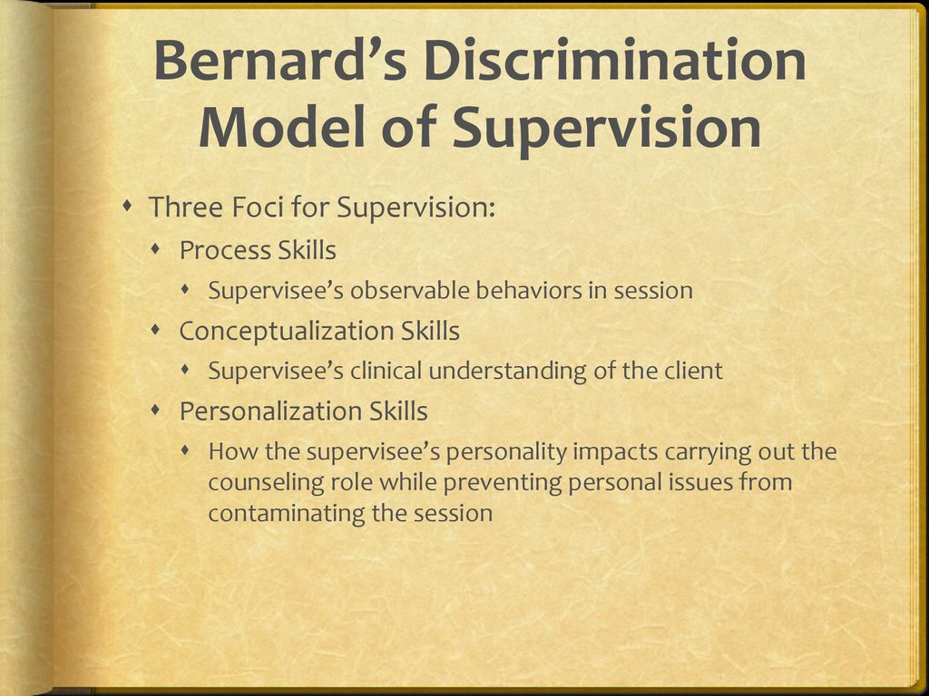 The Discrimination Model Bernard