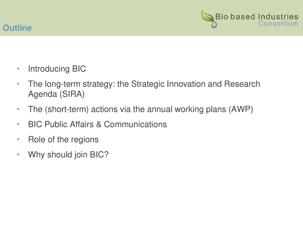 The Bio-Based Industries Consortium - ppt download