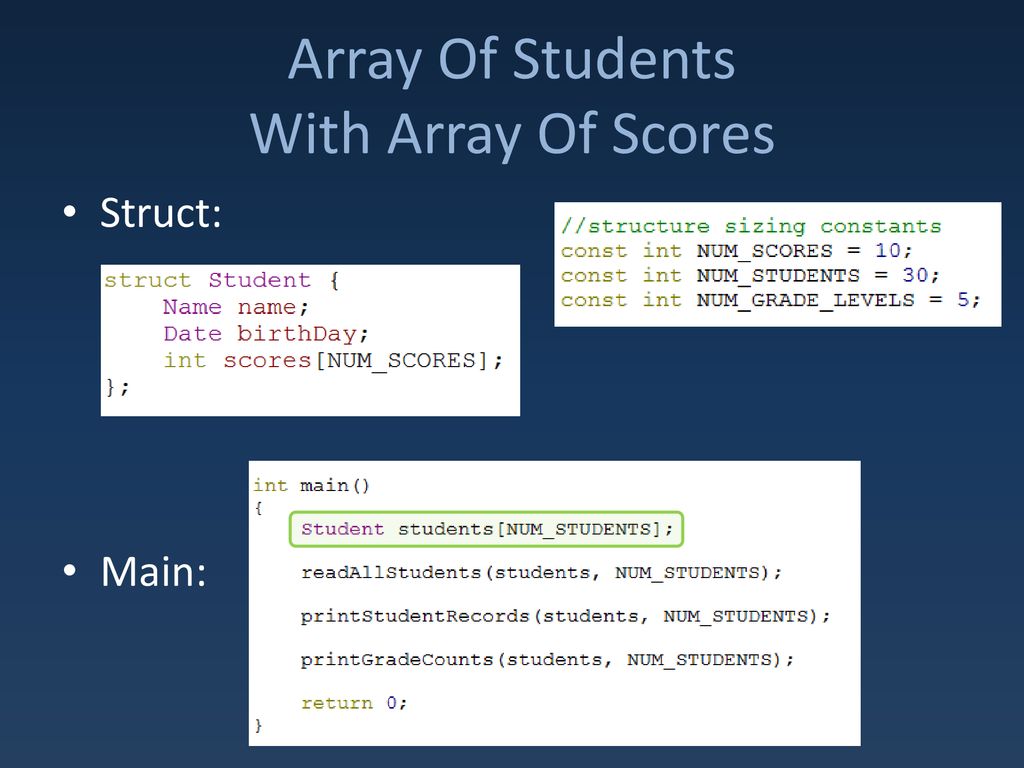 Structs And Arrays. - ppt download
