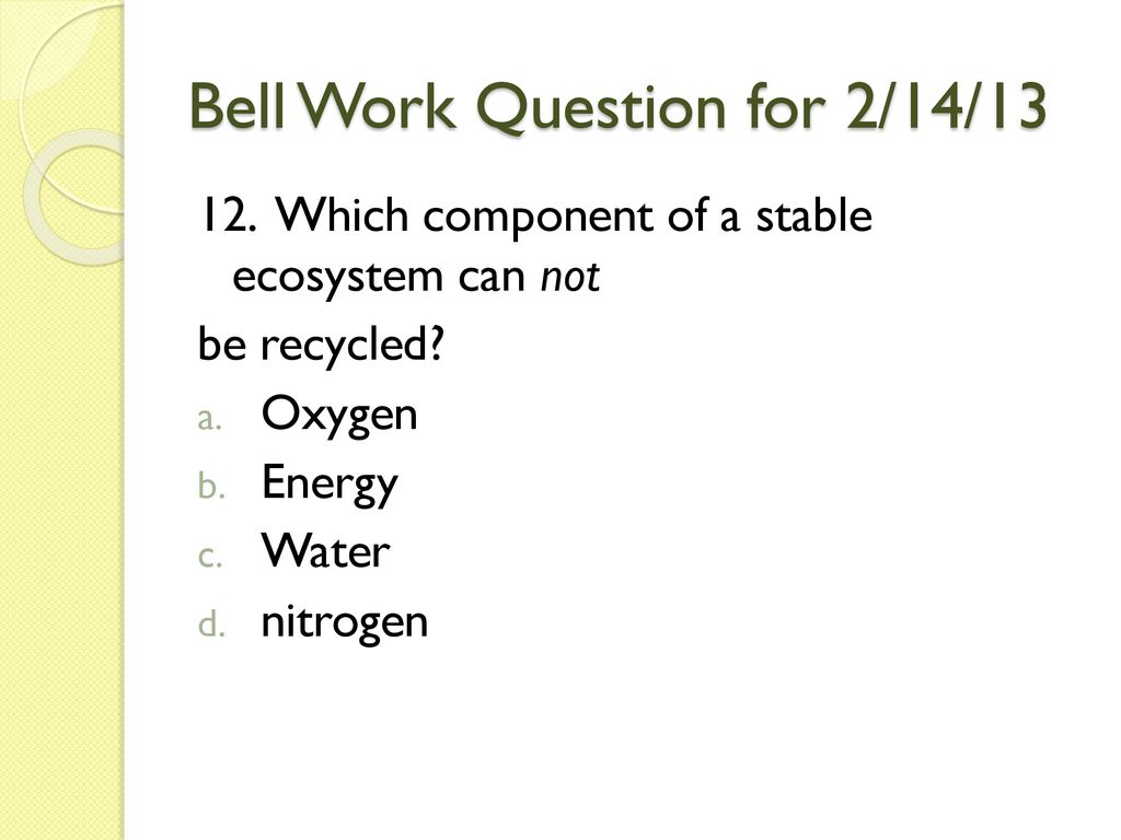 Bell Work Question for 1/24/13 ppt download
