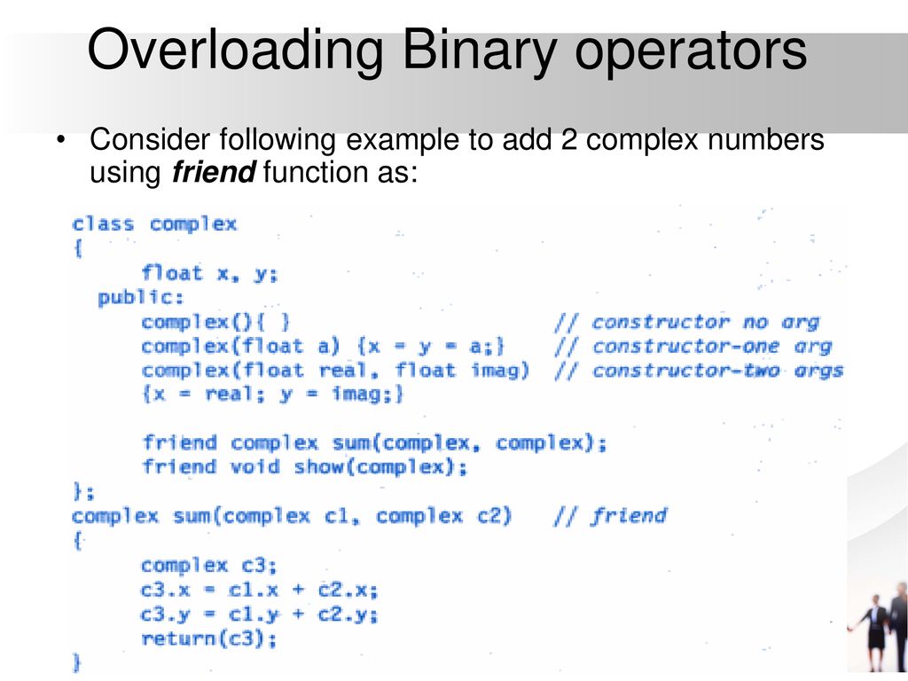 Binary operator overloading