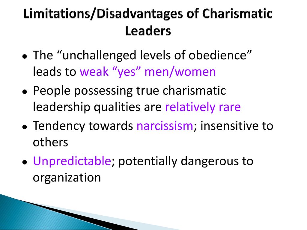 dangers of charismatic leadership