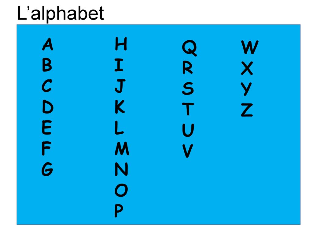 L Alphabet A B C D E F G H I J K L M N O P Q R S T U V W X Y Z Ppt Download