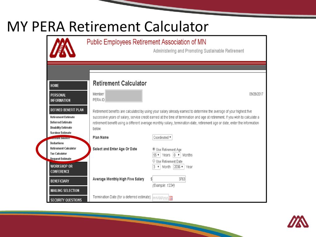 Pera Retirement Chart