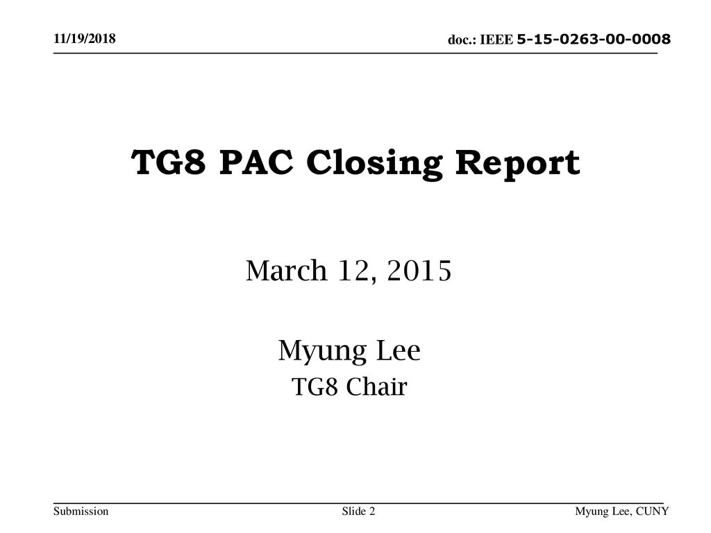 March 12, 2015 Myung Lee TG8 Chair