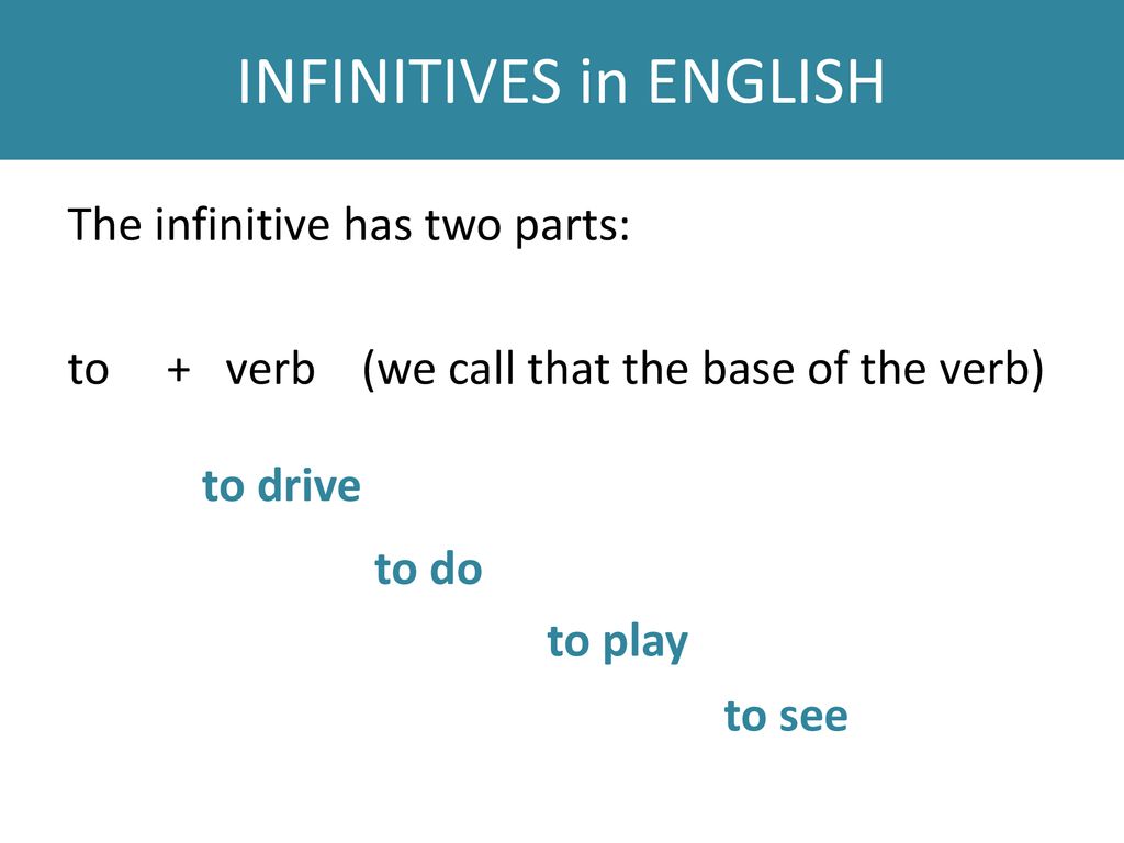 INFINITIVES in ENGLISH - ppt download