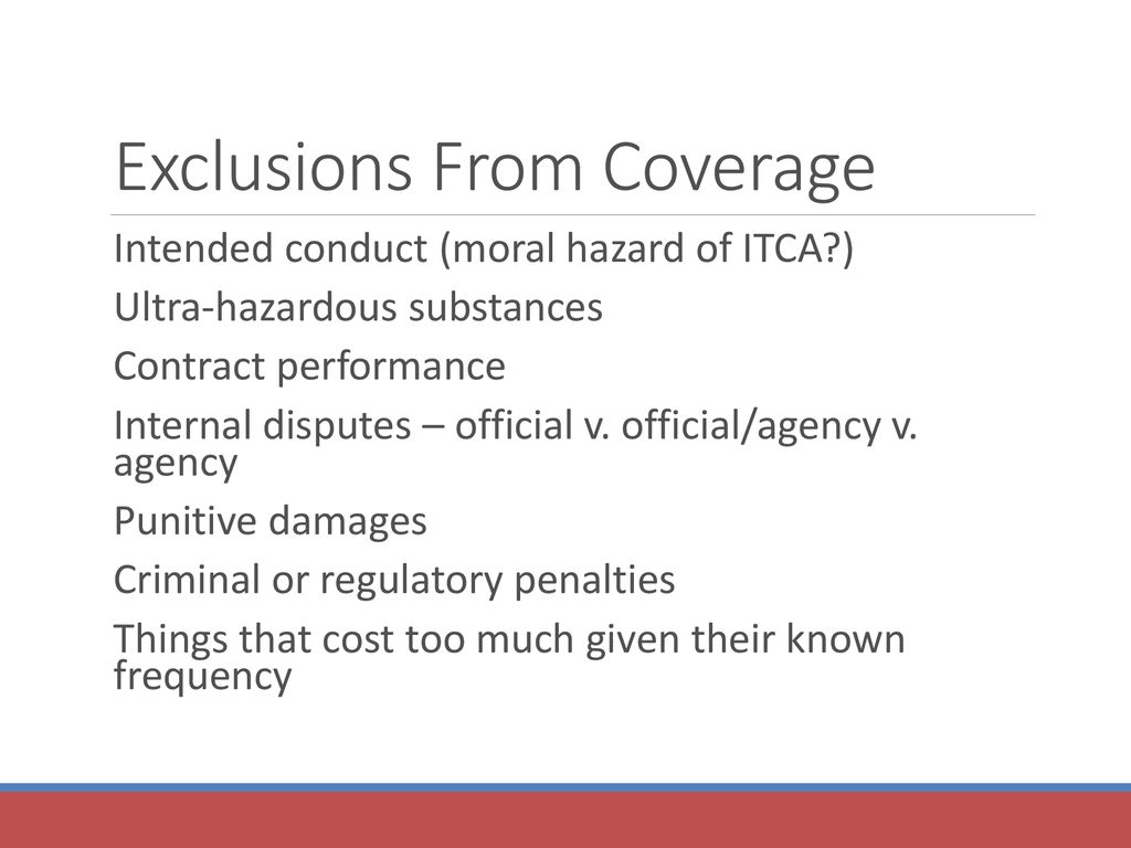 Exclusions From Coverage