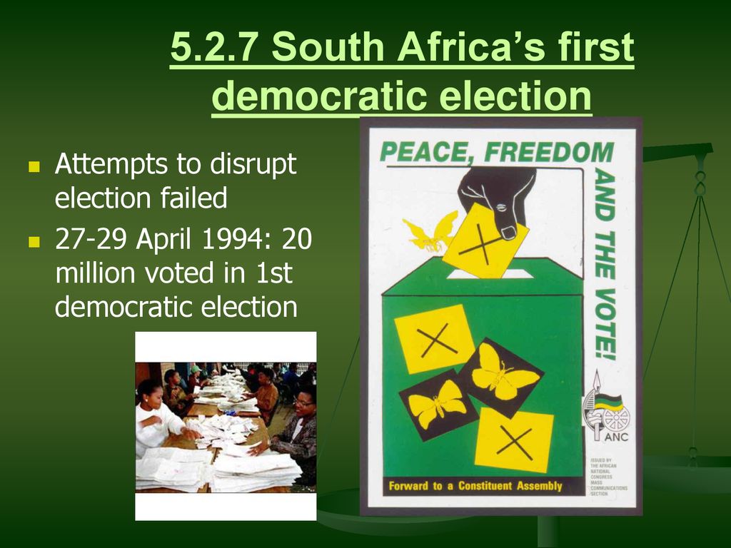 1st democratic election south africa