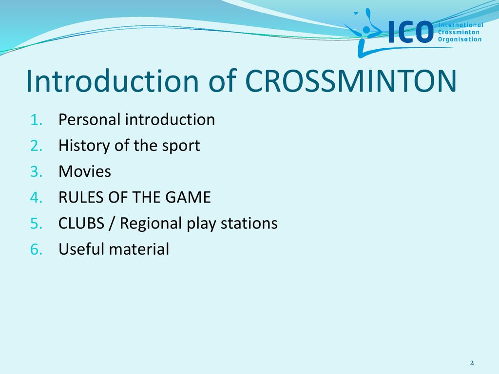 Tournament Software system for players  International Crossminton  Organisation