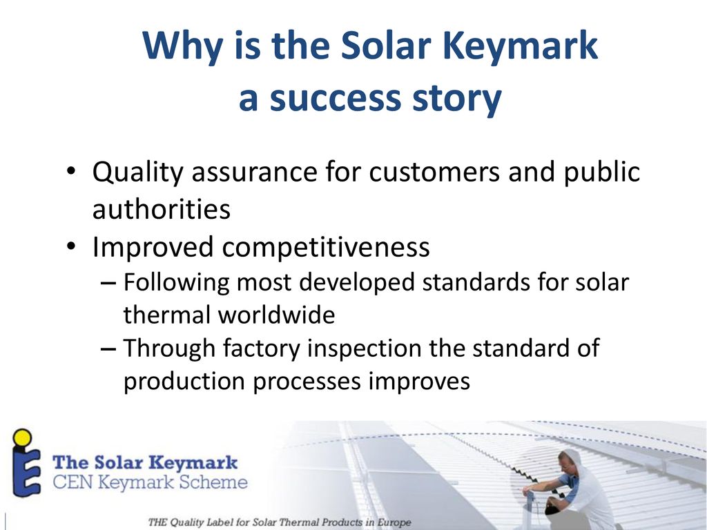 Why is the Solar Keymark a success story