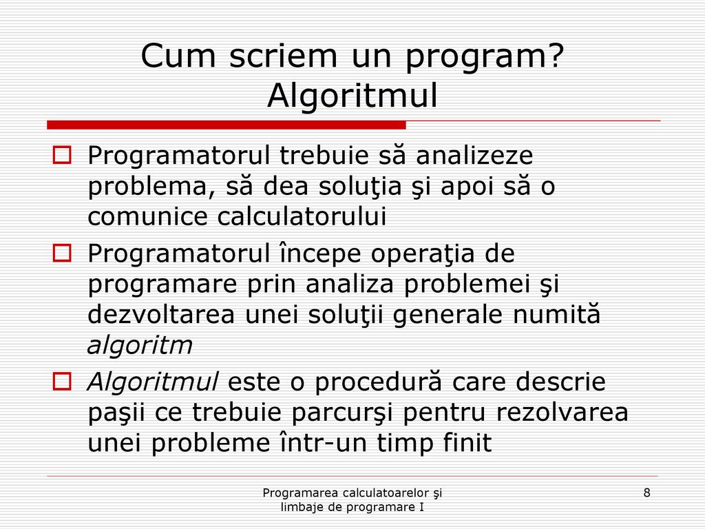 Programarea şi rezolvarea problemelor - ppt download