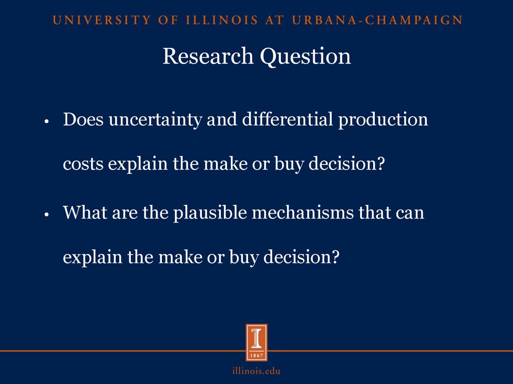A transaction cost approach to make or buy decisions walker weber