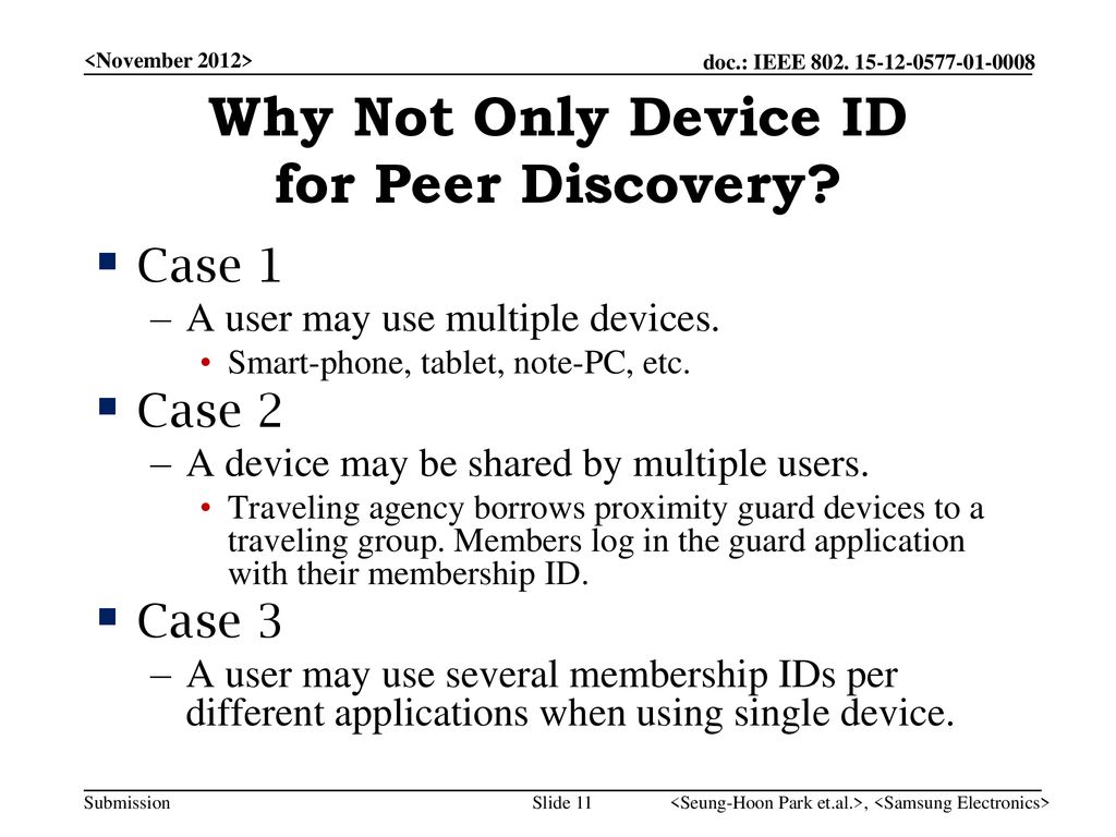 Why Not Only Device ID for Peer Discovery