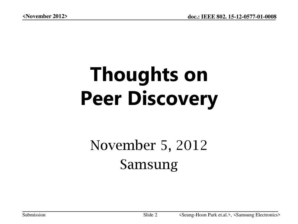 Thoughts on Peer Discovery