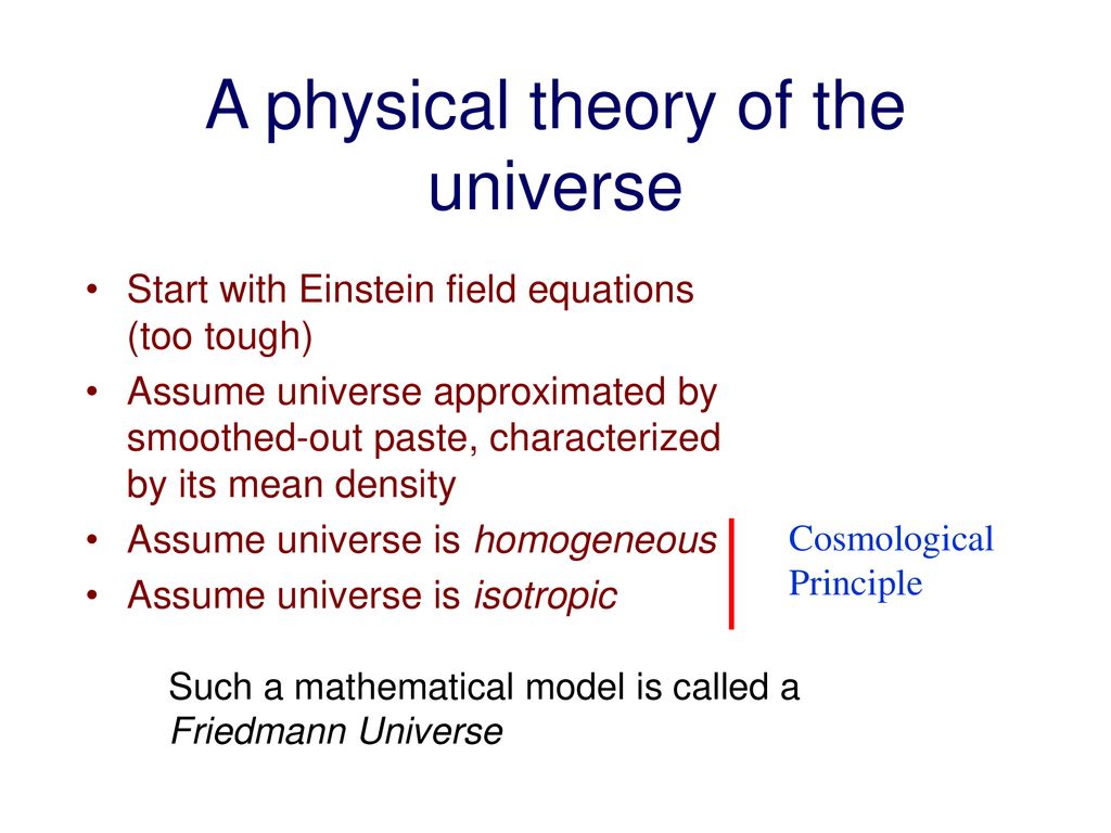 Cosmology I Definition of Cosmology: The scientific study of the ...