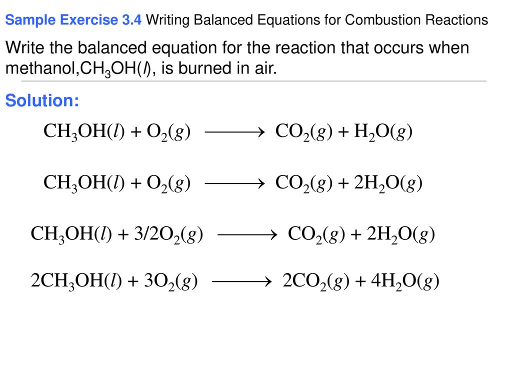 Chemical Equations Chemical equations are concise representations of ...