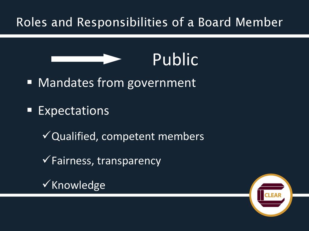 Roles And Responsibilities Of A Board Member - Ppt Download