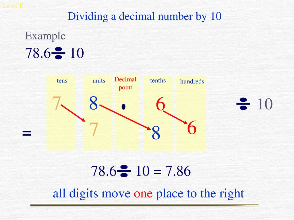 Dividing decimals number by 10,100, ppt download