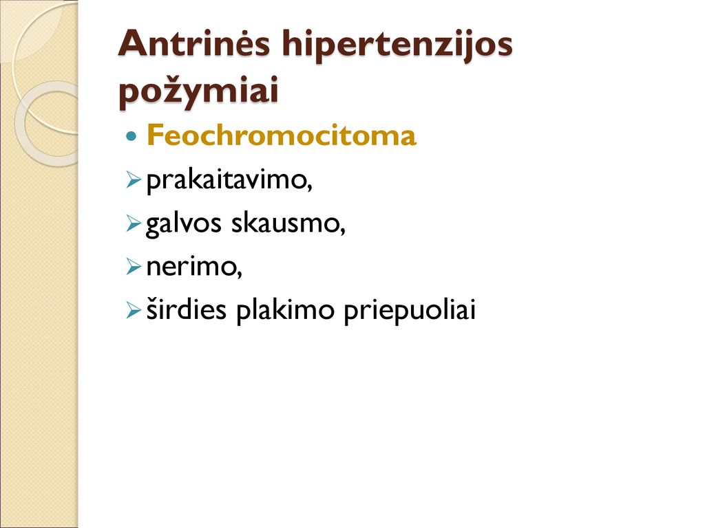 Arterinė hipertenzija (Padidėjęs kraujo spaudimas)