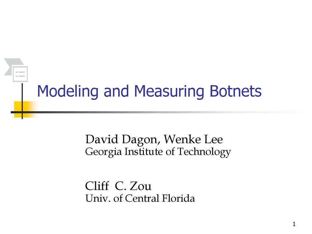 Modeling and measuring botnets ppt download