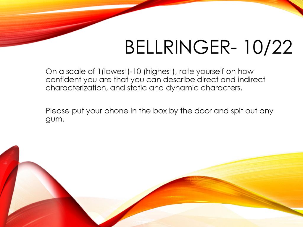 Bellringer- 10/22