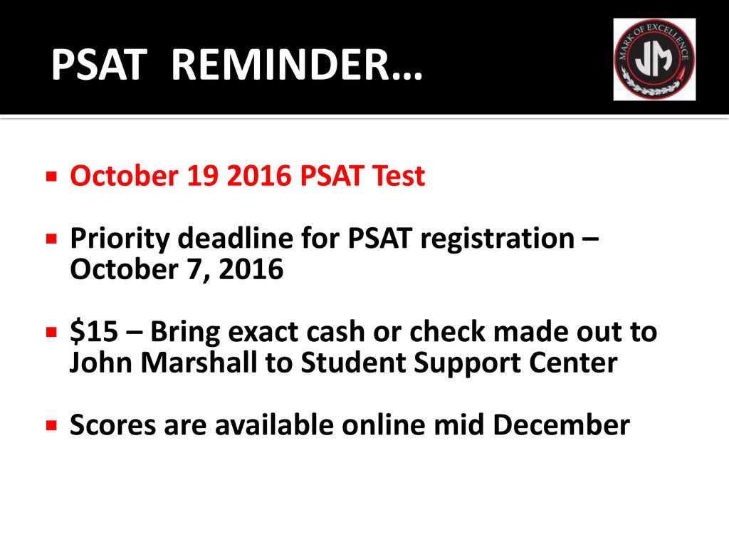 AT A GLANCE A PRESENTATION FOR JUNIORS PSAT TESTING. ppt download