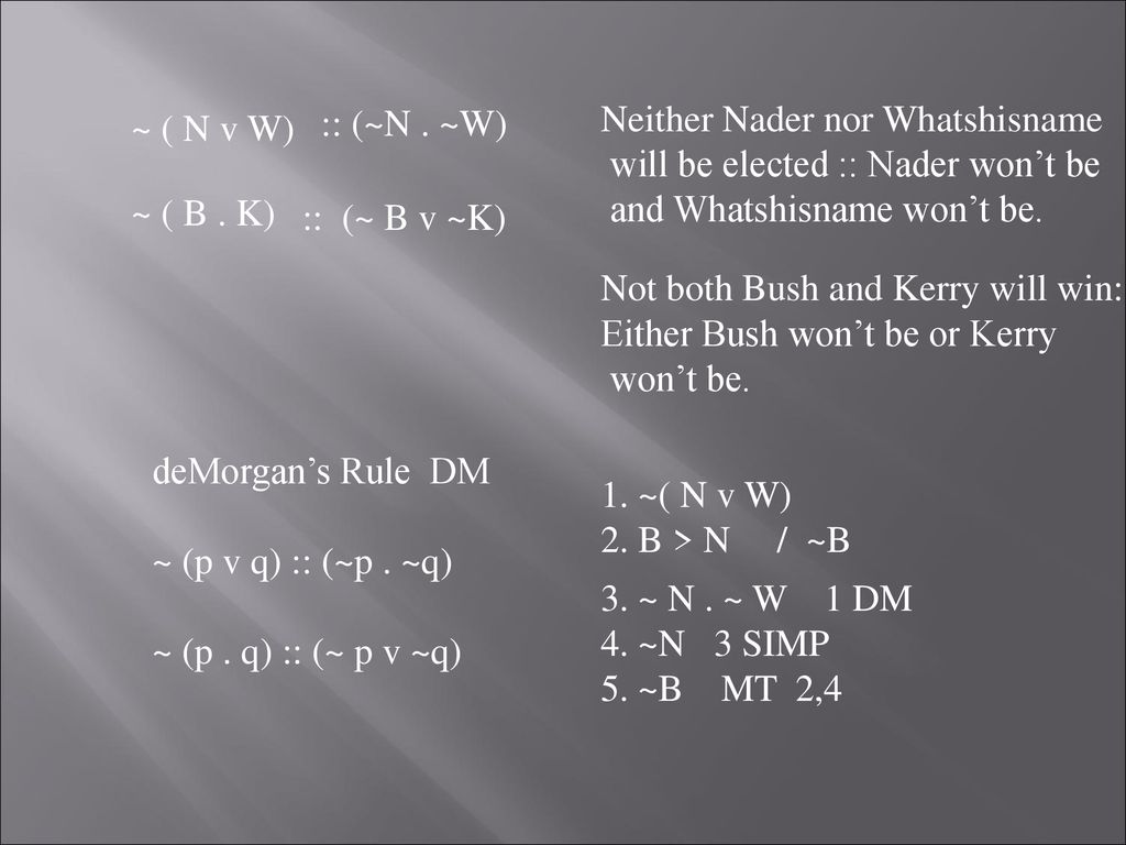 Double Negation P P 1 A B C 2 B C H V K H Ppt Download