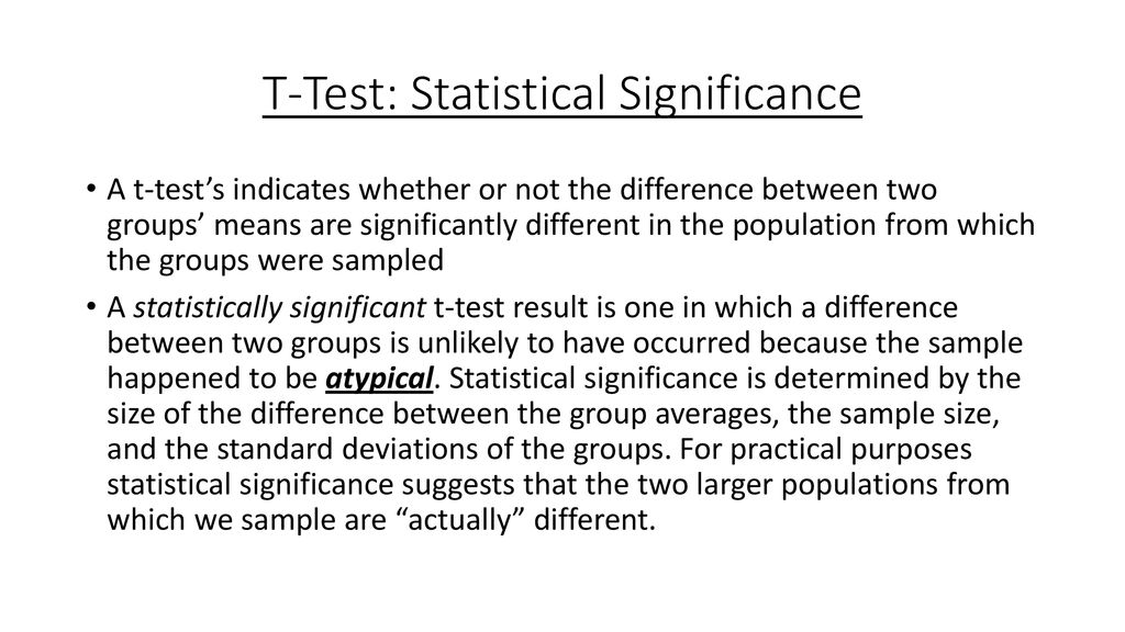 Statistical analysis determining the significance of data ppt download