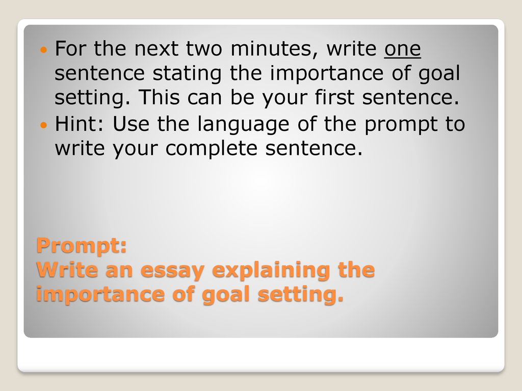 Do Now: Writing “Goals” - ppt download