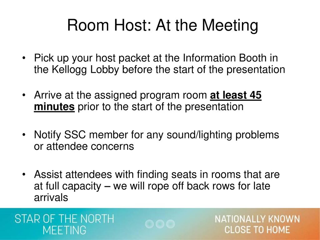 Star of the North Room Host Training - ppt download