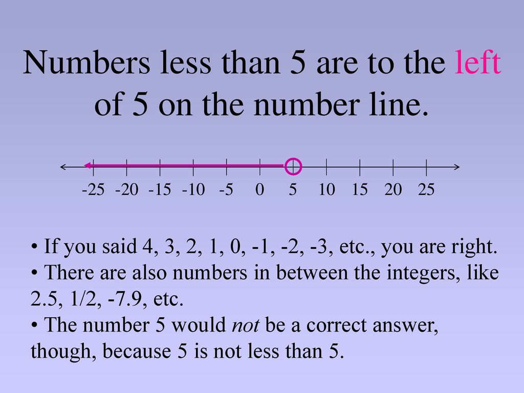 What Is Not Less Than 5 What Is Not Less Than 5