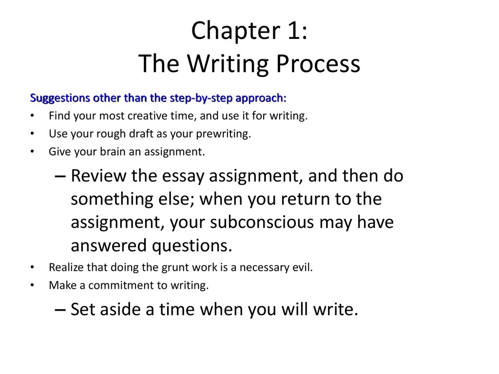 Chapter 24: The Writing Process - ppt download