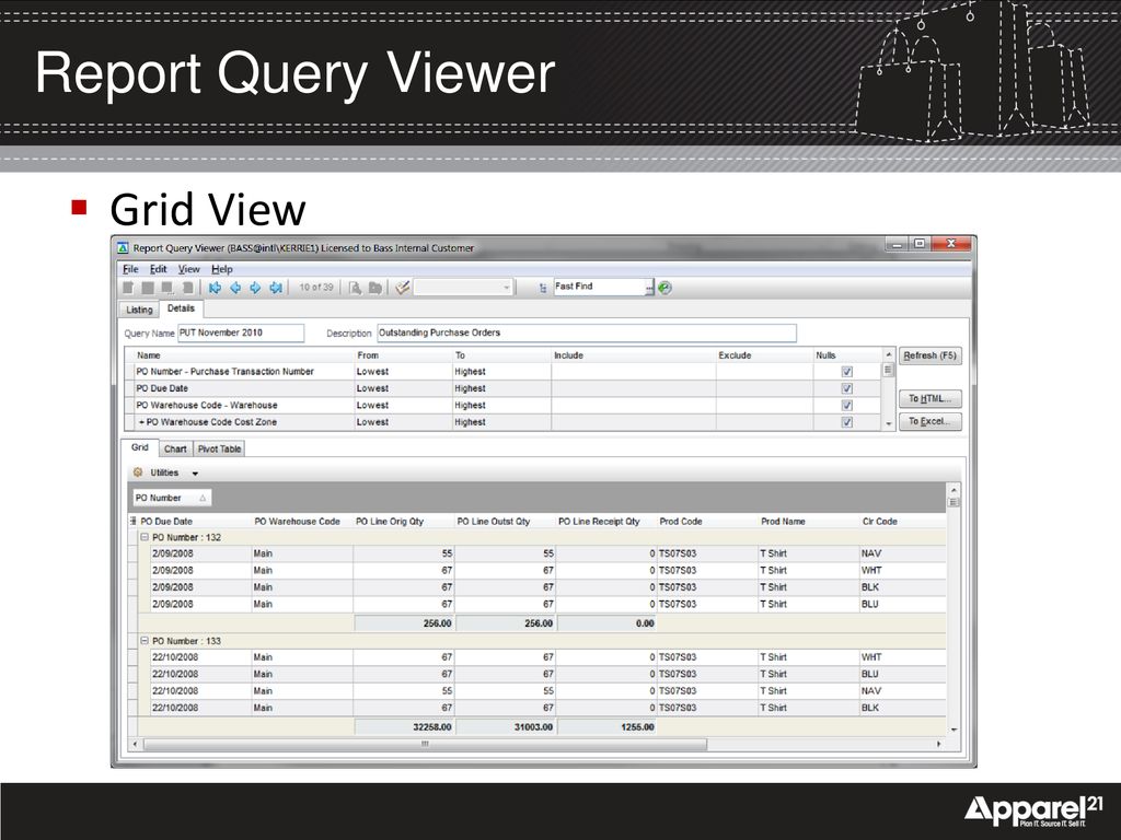Report query builder featuring report query viewer ppt download