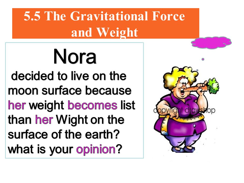 5.5 The Gravitational Force and Weight