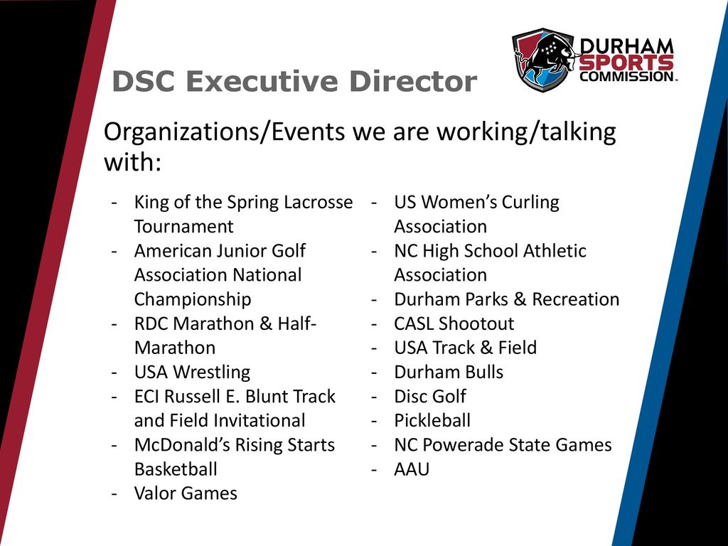 Durham Sports Commission ppt download
