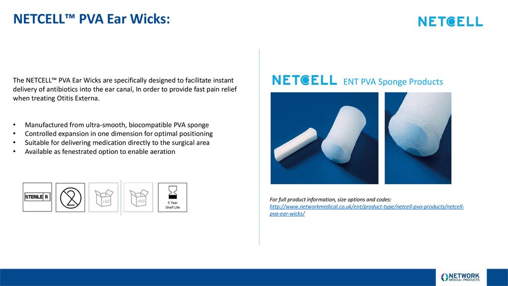 NETCELL™ PVA Ear Wicks:
