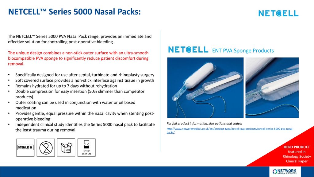 NETCELL™ Series 5000 Nasal Packs: