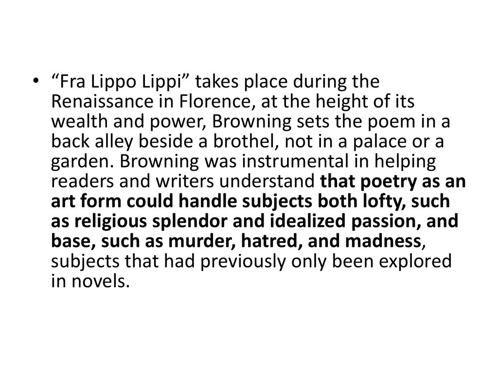 fra lippo lippi poem by robert browning