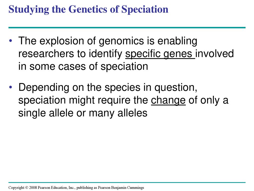 Studying the Genetics of Speciation