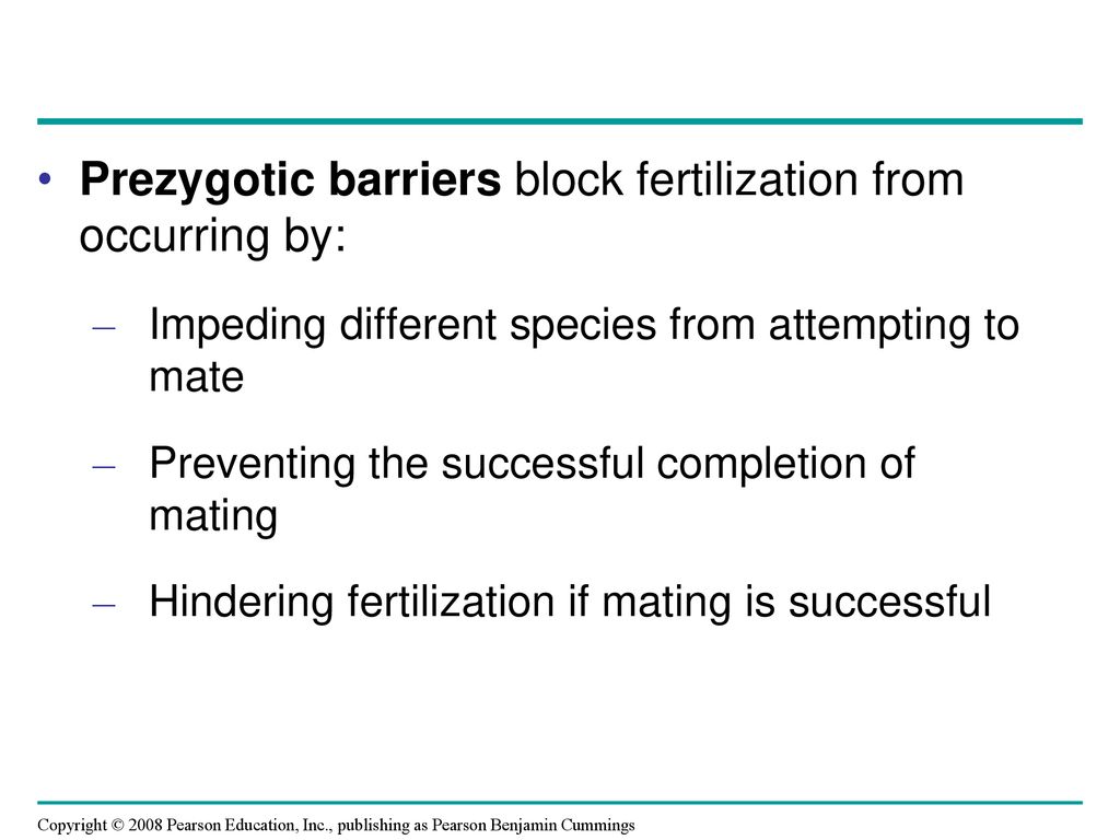Prezygotic barriers block fertilization from occurring by: