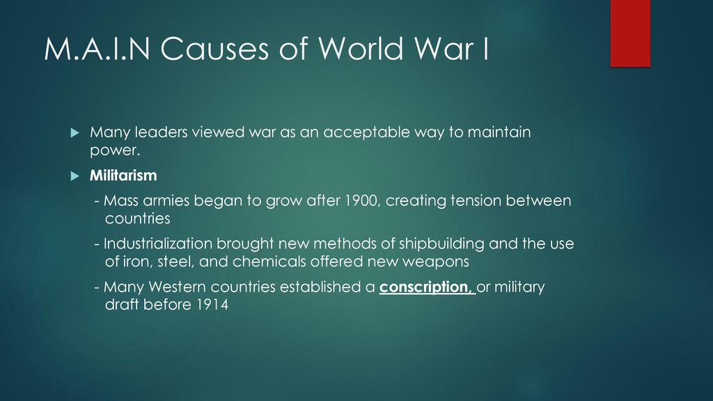 Causes of WWI. - ppt download