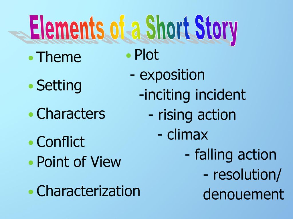 Elements of a Short Story - ppt download