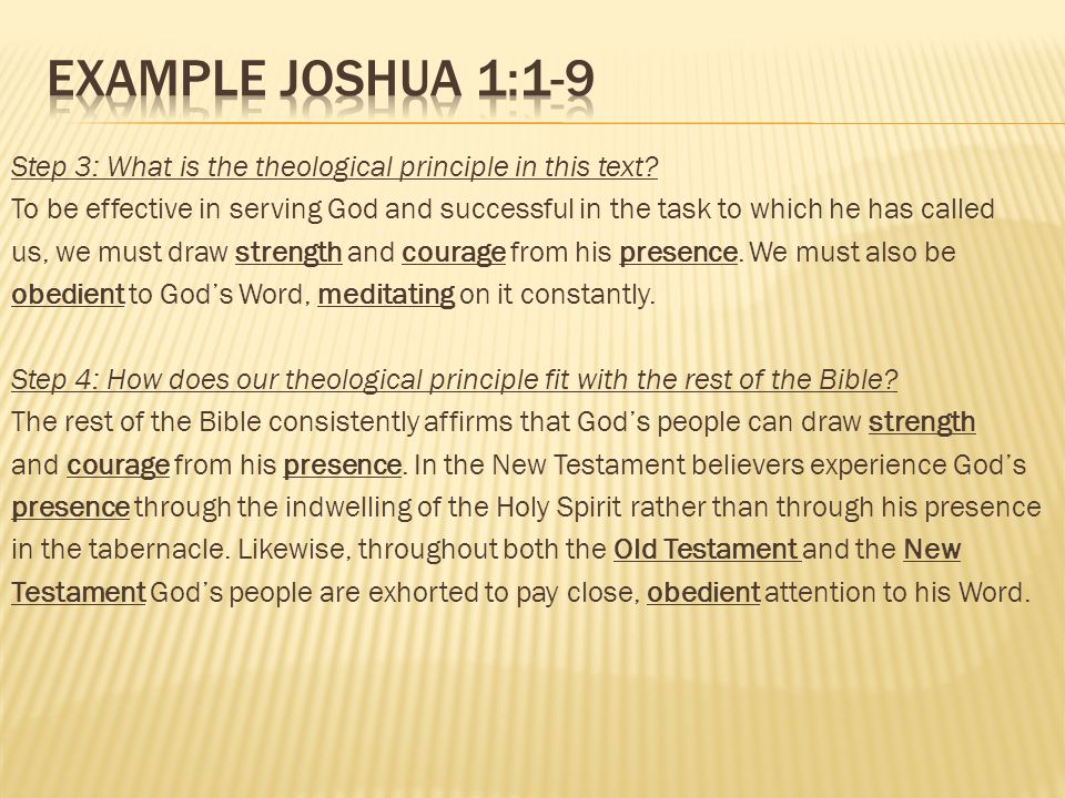 Example Joshua 1:1-9